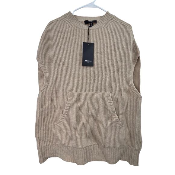 MAXMARA WEEKEND NEW SMALL CREW NECK KNIT KANGAROO POCKET SLEEVELESS SWEATER - Picture 1 of 6